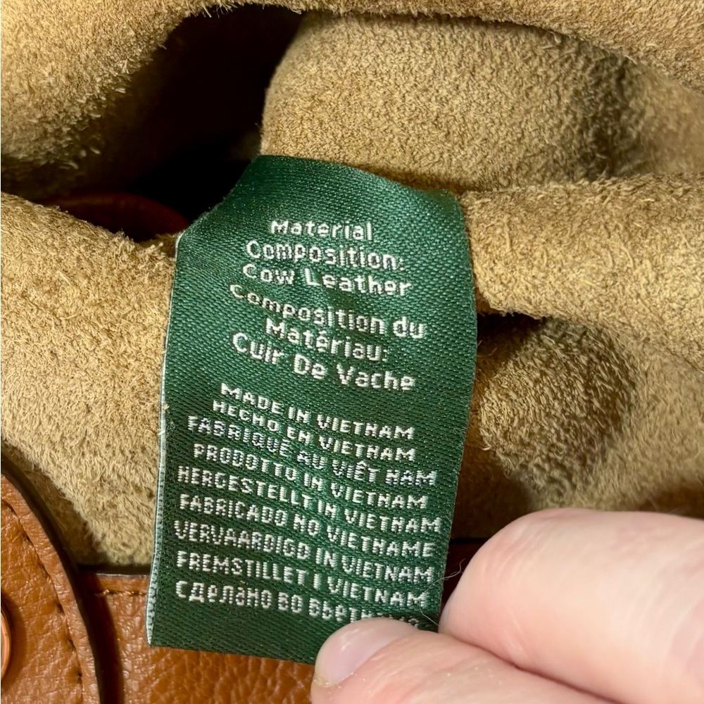 Vintage Ralph Lauren Tan Leather Shoulder Bag - Picture 7 of 7